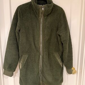 Athleta Olive Green Sherpa Jacket